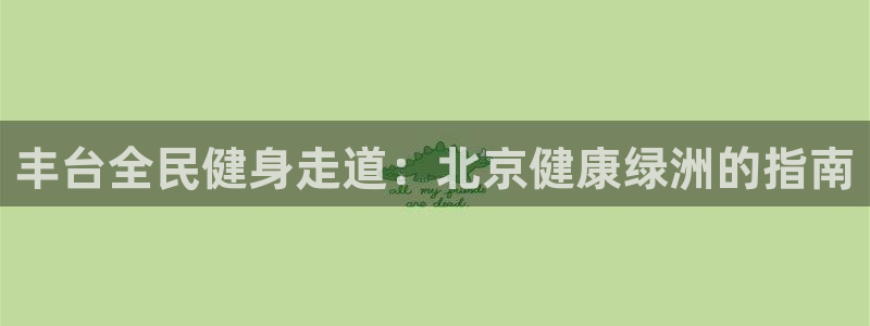 国际凯时ag优质运营商：丰台全民健身走道：北京健康绿洲的