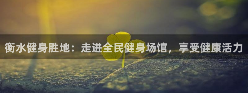 尊龙D88现金旧版：衡水健身胜地：走进全民健身场馆，享受